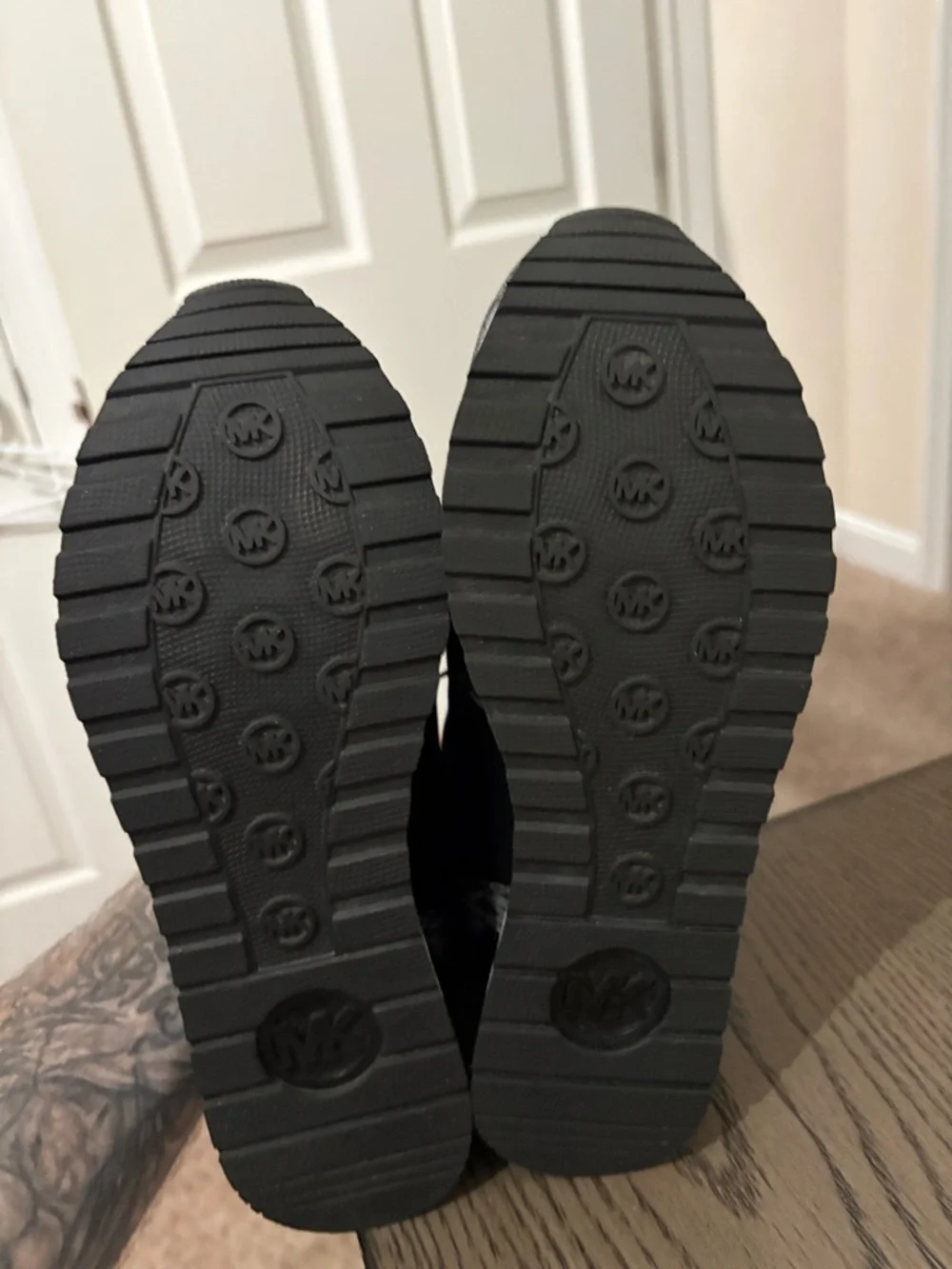 Michael Kors Black Monogram Sneakers (Excellent Condition) - Picture 5 of 5